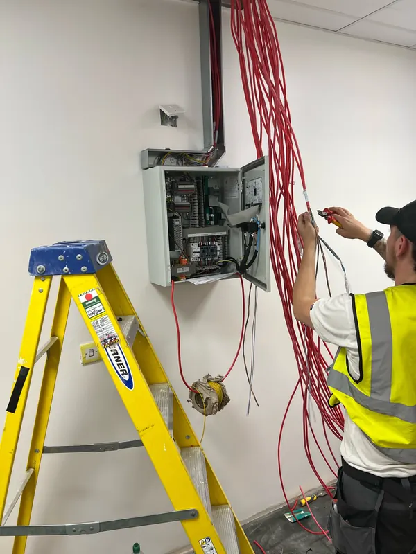 Terminating cables into a controls panel